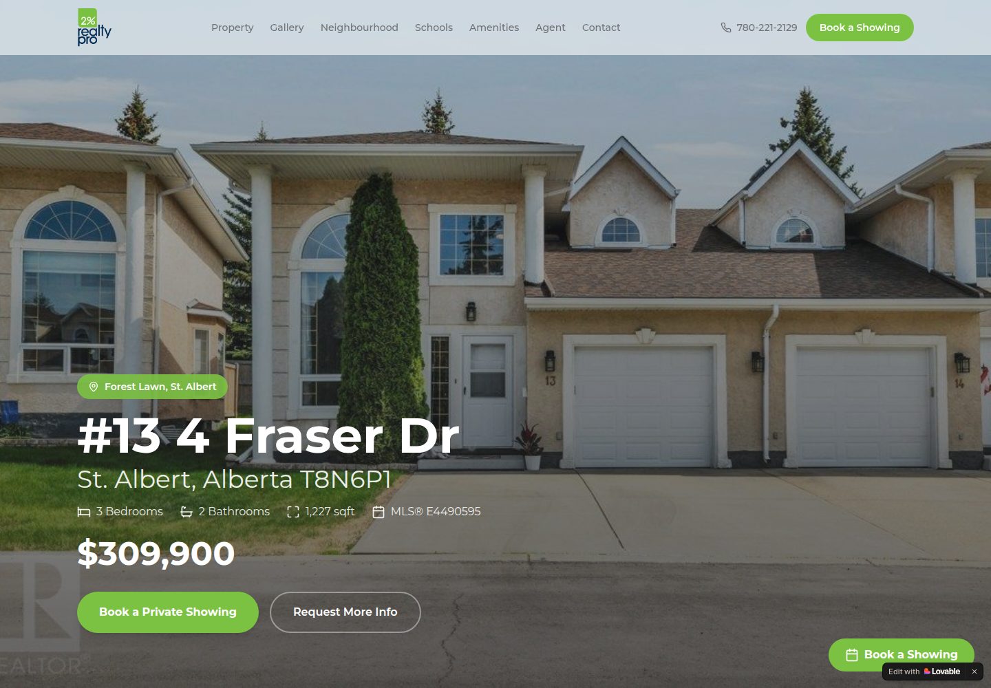 #13 4 Fraser Dr public website screenshot