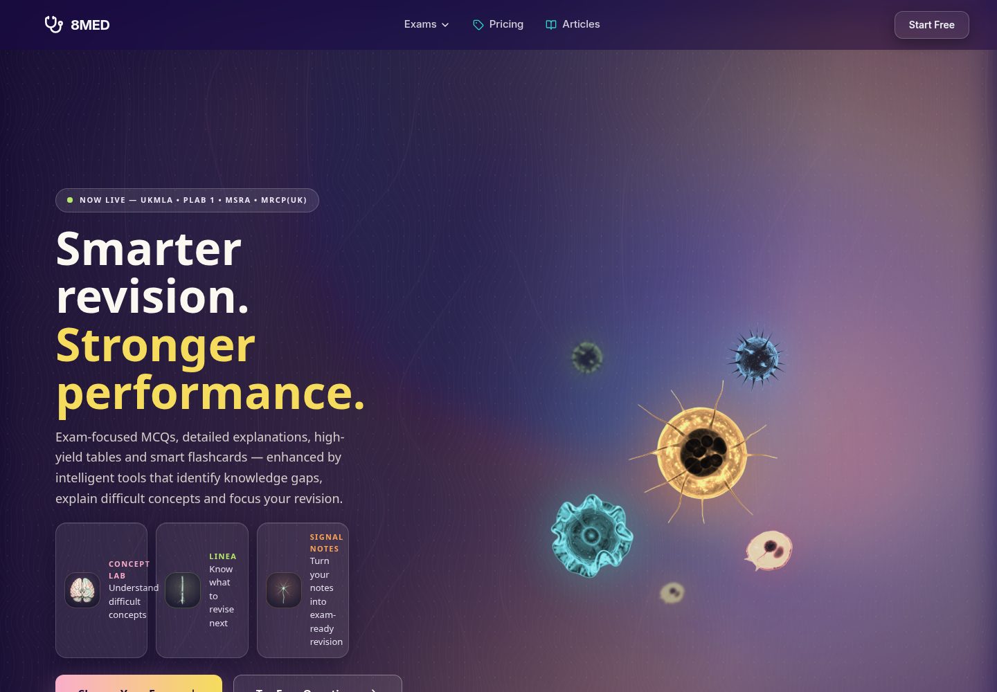 8Med public website screenshot