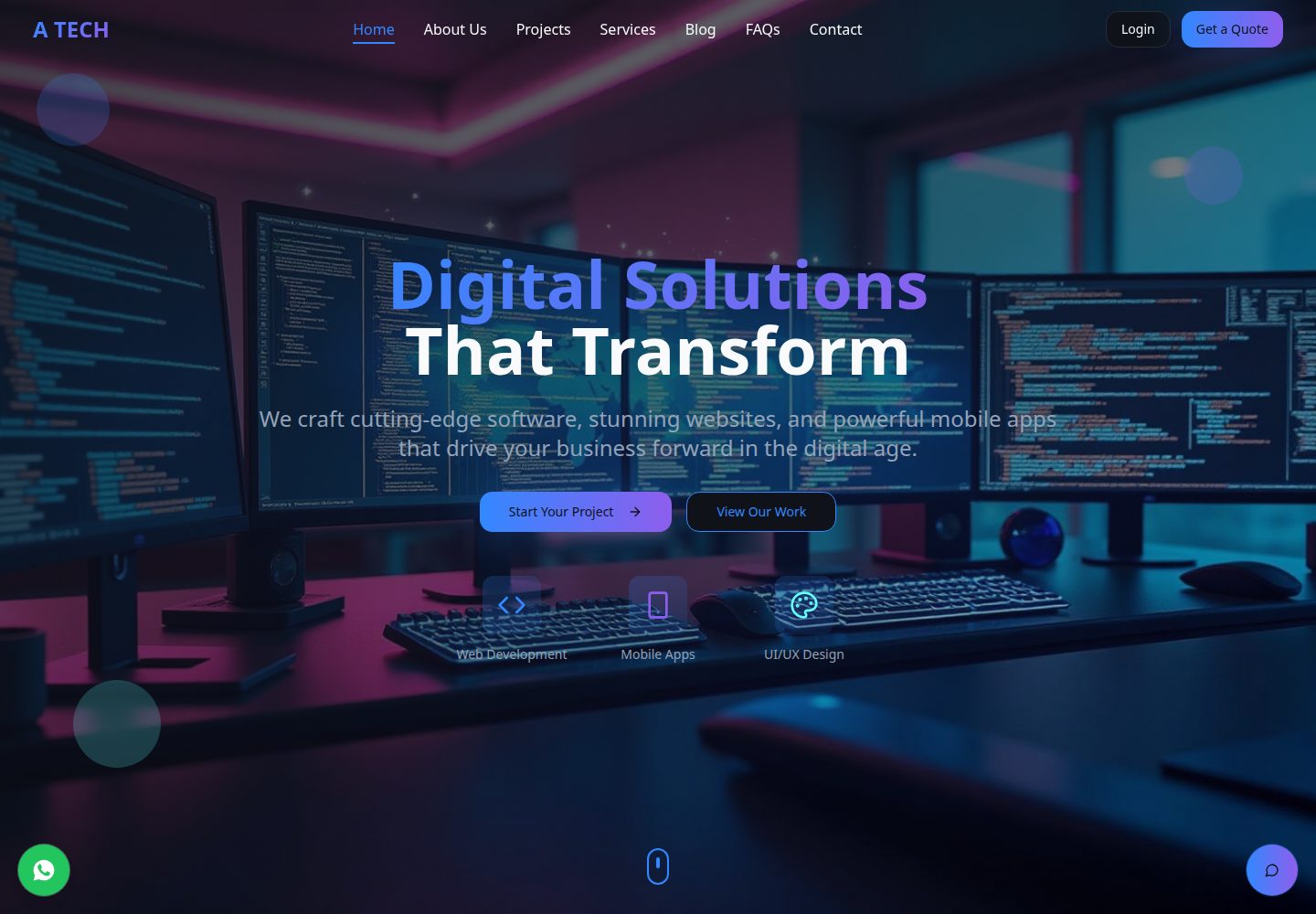 A TECH public website screenshot