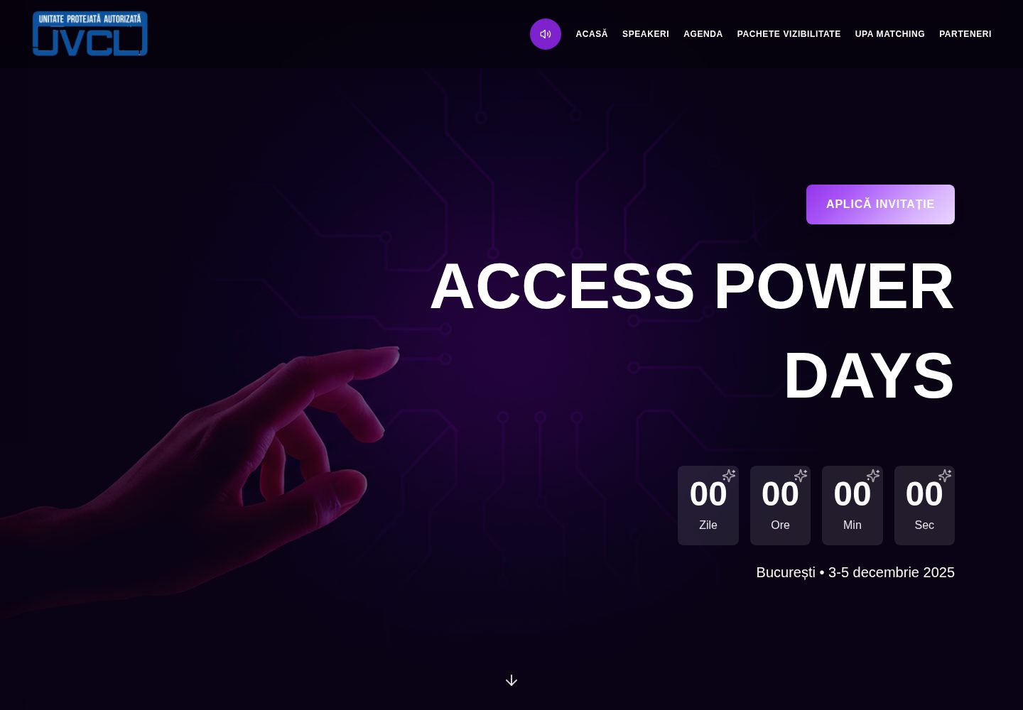 Access Power Days public website screenshot