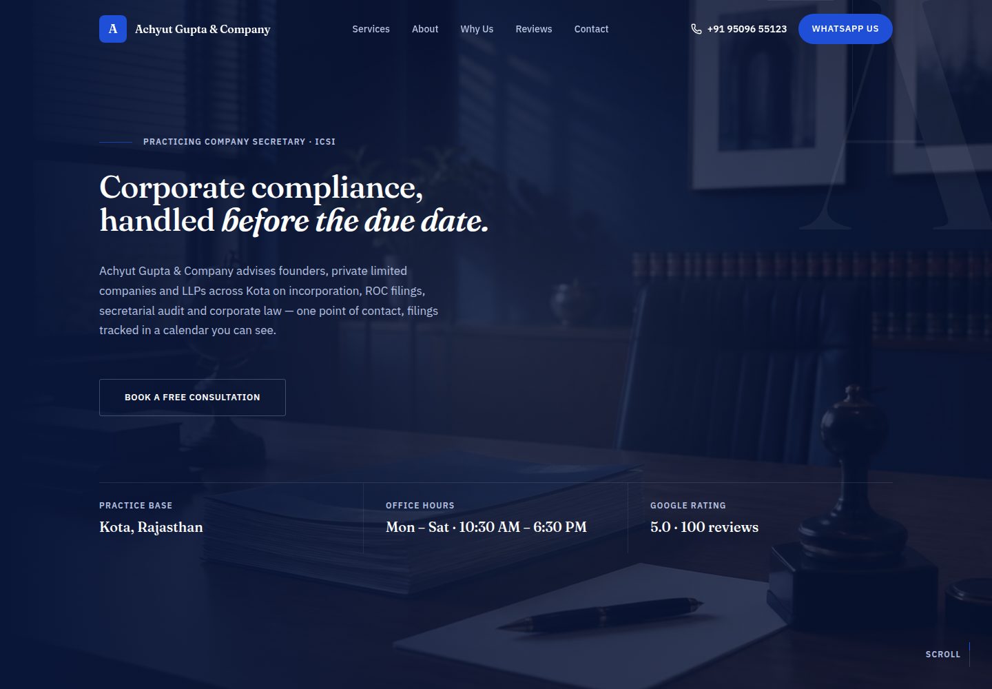 Achyut Gupta & Company public website screenshot
