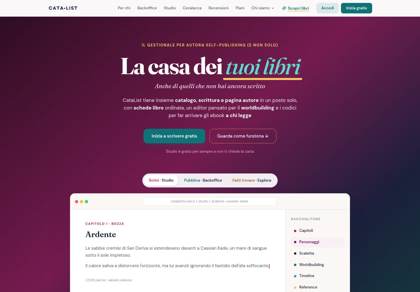 CataList public website screenshot